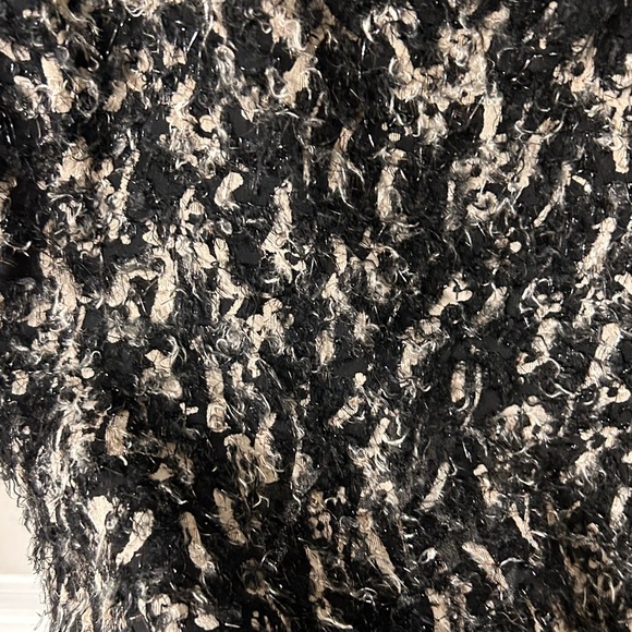 ARMANI COLLEZIONI TOP BLOUSE/FUSY BLACK/BEIGE WITH BEADS/ITALY/SIZE 6US - Picture 5 of 5